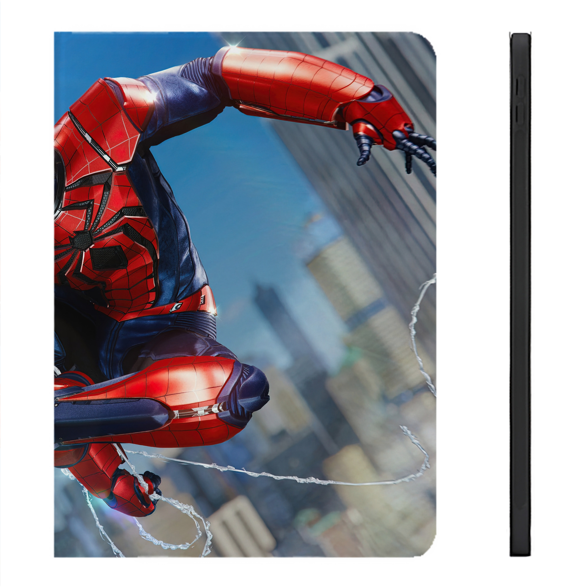 （画像用） Spider Man スパイダーマン IPadケース ペンホルダー付き ブックスタイルデザイン
